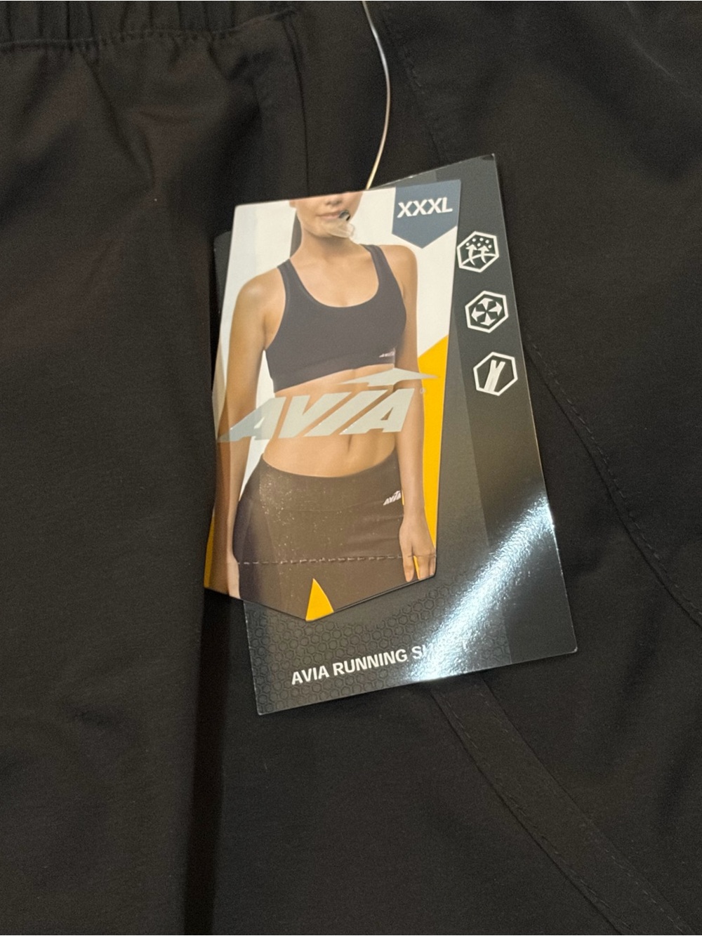 Avia Black Athletic Running Shorts